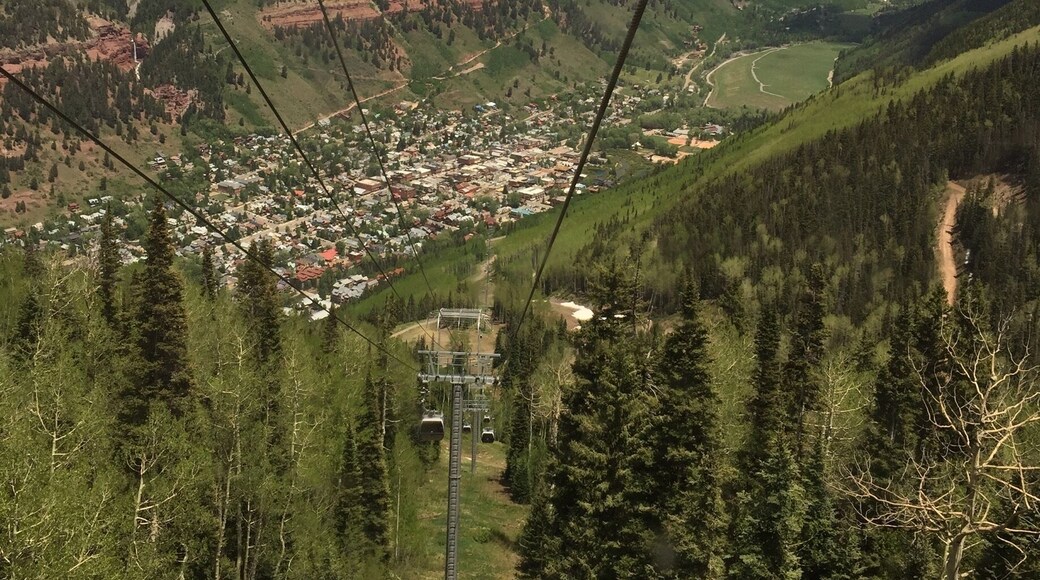 View of Telluride from the gondola coming down from Mountain Village