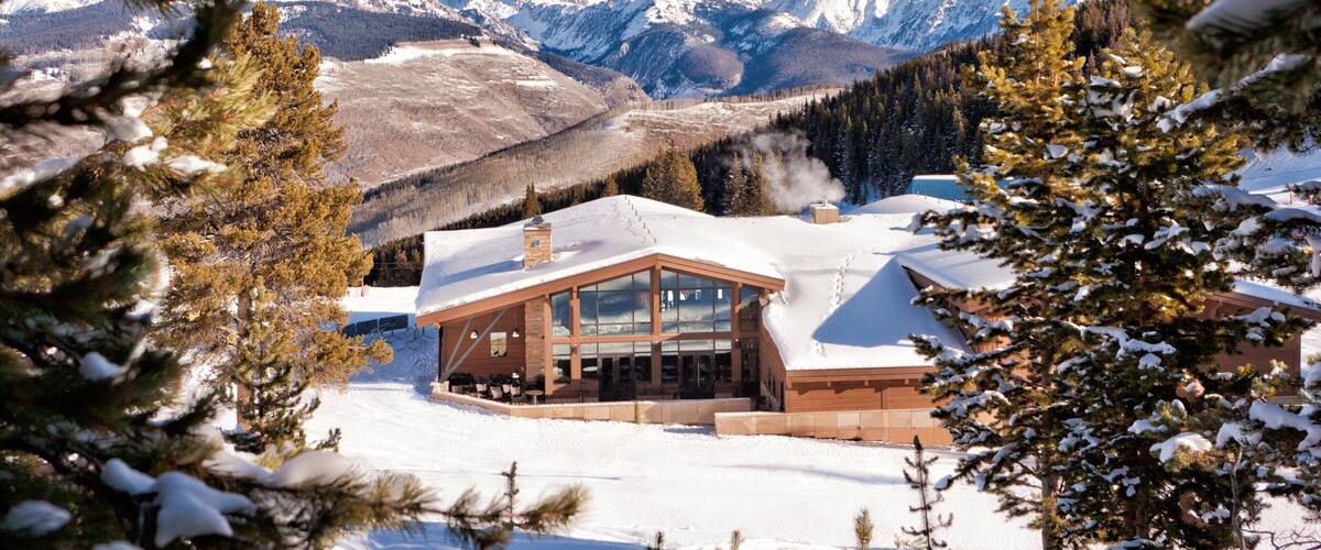 Vail - Beaver Creek featuring a luxury hotel or resort, snow and mountains