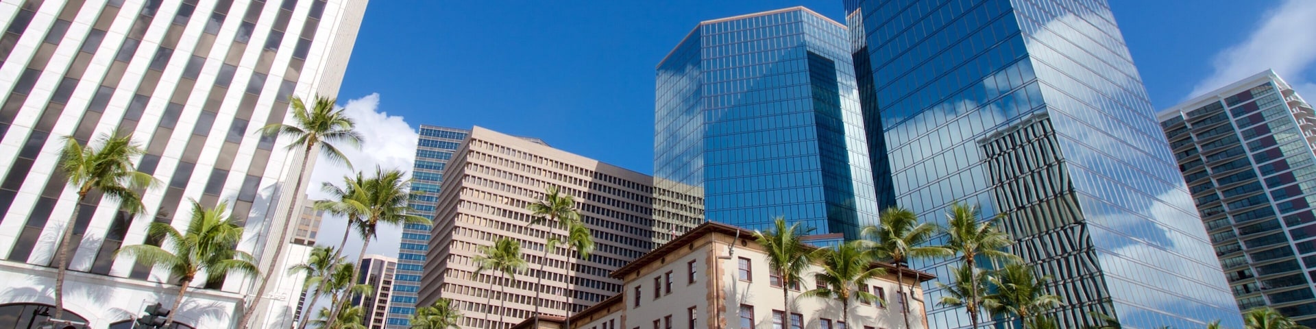 Oahu Island featuring skyline, modern architecture and a city