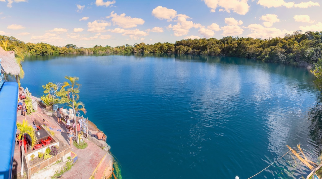 cenote blue bacalar (lagoon of the seven colors) Quintana Roo Mexico