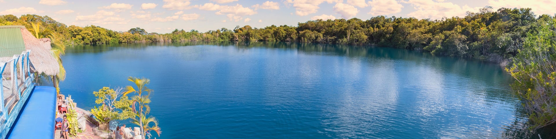 cenote blue bacalar (lagoon of the seven colors) Quintana Roo Mexico
