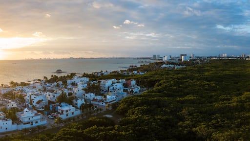 Cancun, Mexico, Punta Sam, Sunset Aerial