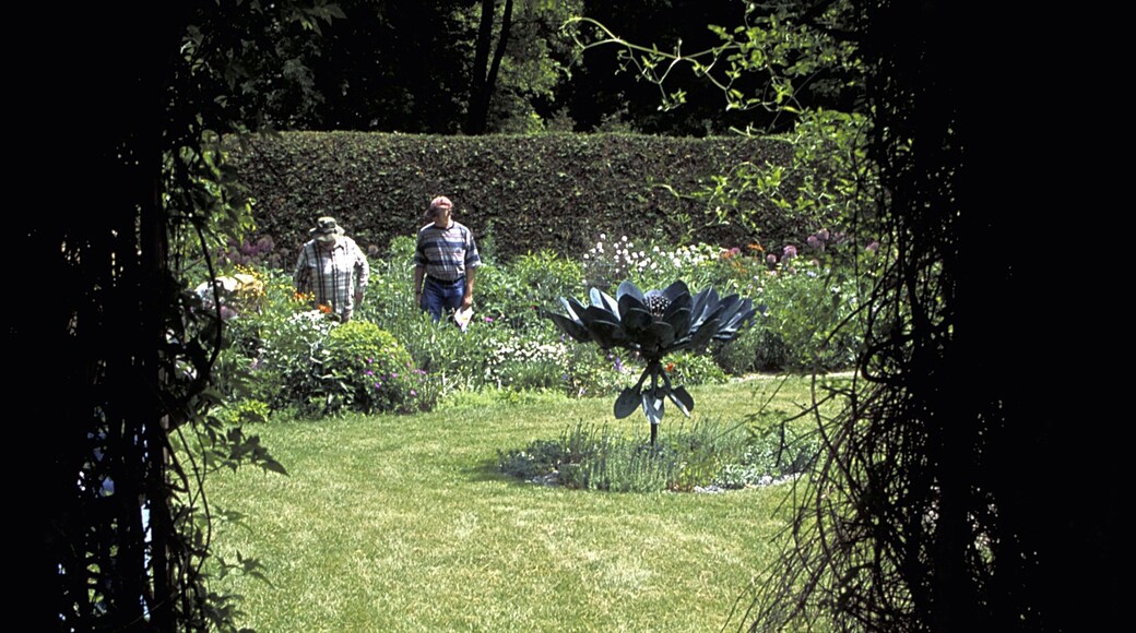 Unionville showing tranquil scenes and a garden as well as a small group of people