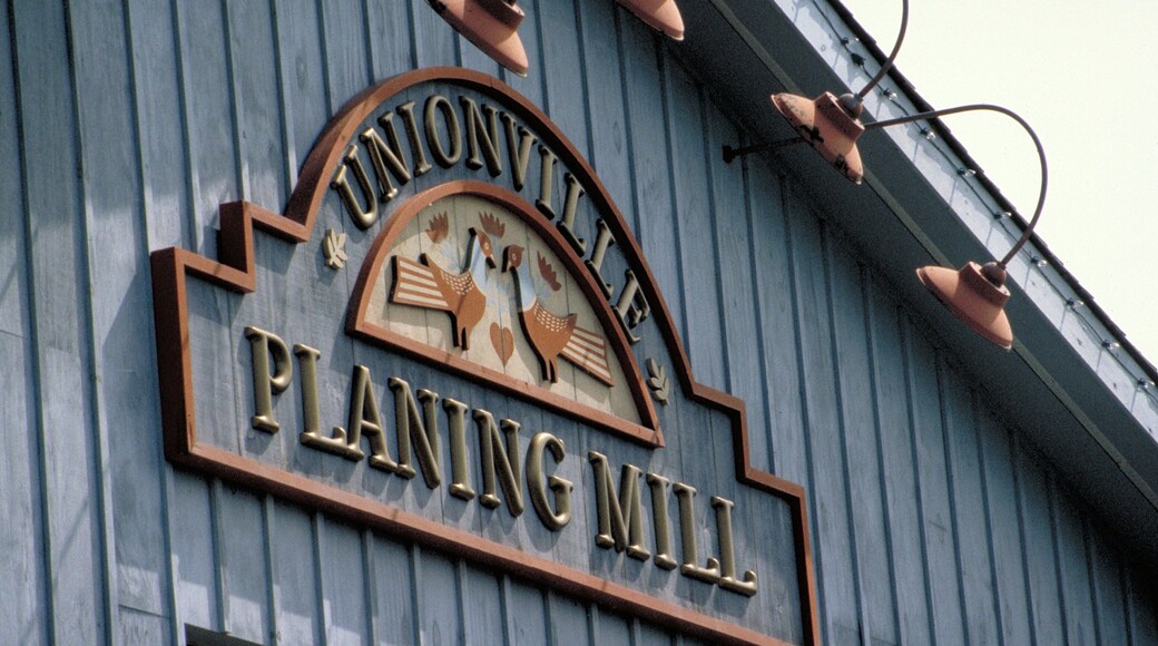 Unionville which includes signage