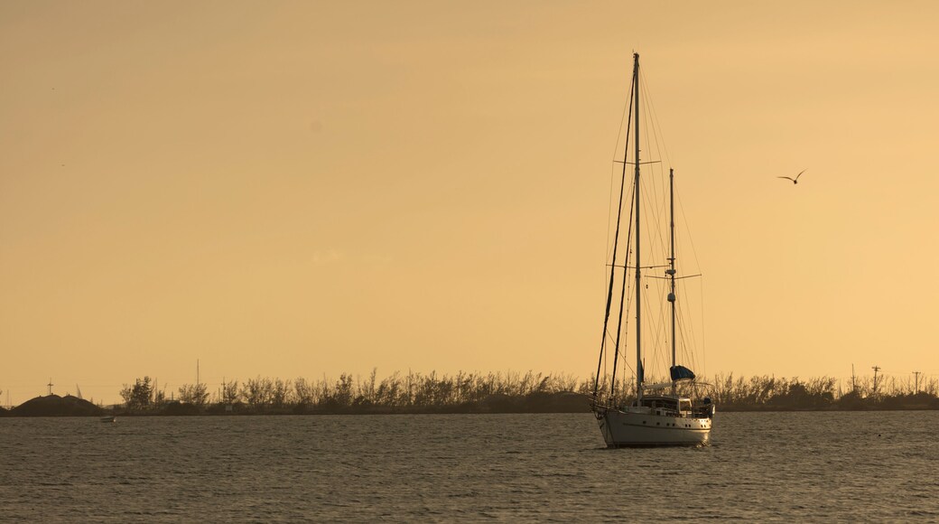 Sailboat Anchored off coast of Dredger Key Sigsbee - Key West Florida