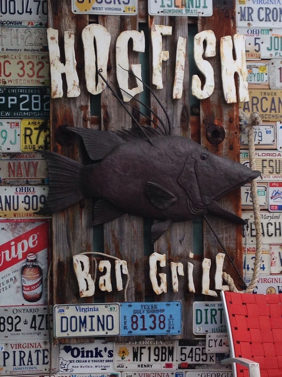 Off the beaten path bar and grill. Sit outside on the marina where manatee are often spotted. Great conch chowder and hogfish tacos.  