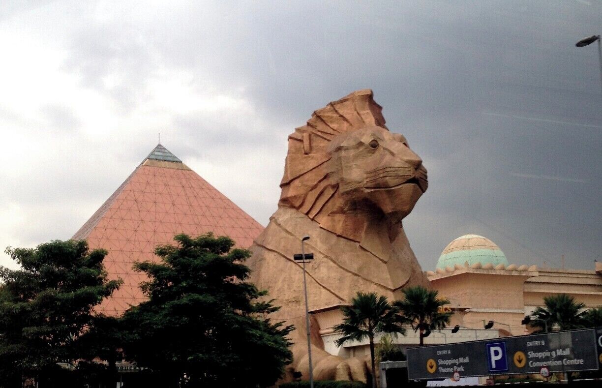 This is a shopping complex/mall that I use to go to all the time. The entrance is in the shape of a Lion--super awesome-and you can continue to shop further in as it extends into the pyramid section. A ton of stores, as per usual in any Malaysian mall.