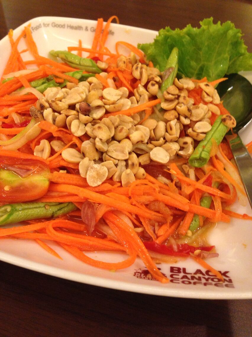 This chain of restaurant is known for its Thai-western fusion food. Surprise your palette and give it a go.  Seen here is modified Som Tam (Thai Salad), instead of using papaya they use carrots.  