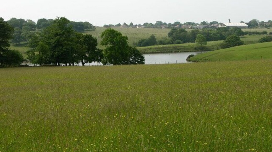View down to reservoir Three reservoirs between Walshaw and Starling