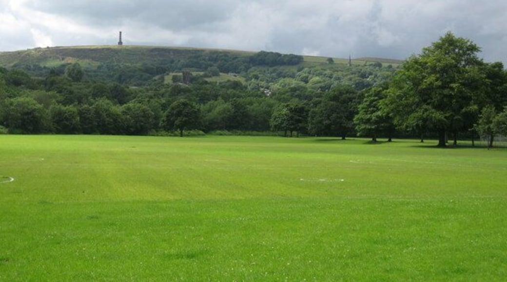 Nuttall Park Ramsbottom. Nuttall Park opened in 1928 and is just 600 metres from the centre of Ramsbottom. In January 2007 the park was badly flooded after the nearby river Irwell burst its banks. 314860 314866 The monument on top of the hill is 444207 Nuttall Park was a piece of land donated to the people of Ramsbottom by Colonel T E Porritt in 1928 and is at present being leased to Woodbank Juniors football club from nearby Bury. The landlord of the nearby Masons Arms public house was sent a bill in July 2008 amounting to £348.34 for unauthorised use of these facilities because some of his customers played a game of football in the park. http://www.rossendaleonline.co.uk/showthread.php?t=3716