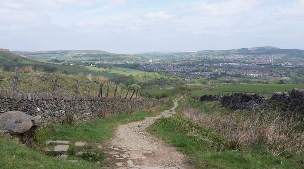 The view from Robin Hood's Well in Rossendale