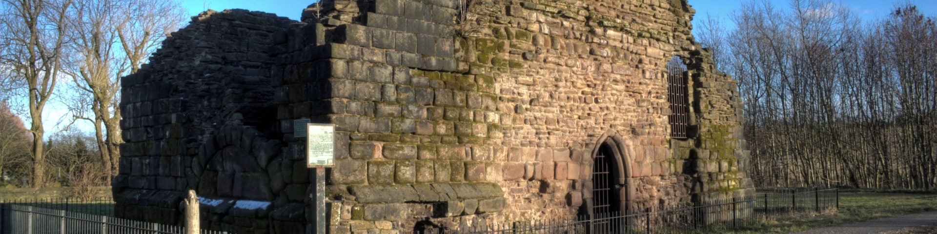 Radcliffe Tower, Radcliffe, Greater Manchester, UK. Seen from the north west.