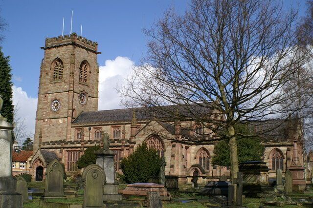 St Mary the Virgin parish church, Bowdon, Greater Manchester, seen from the southeast