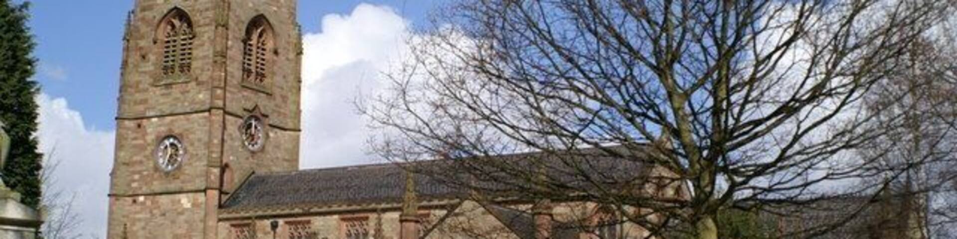 St Mary the Virgin parish church, Bowdon, Greater Manchester, seen from the southeast
