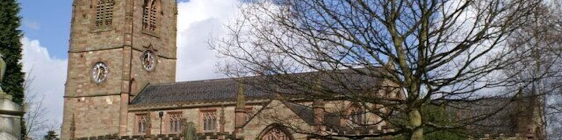 St Mary the Virgin parish church, Bowdon, Greater Manchester, seen from the southeast