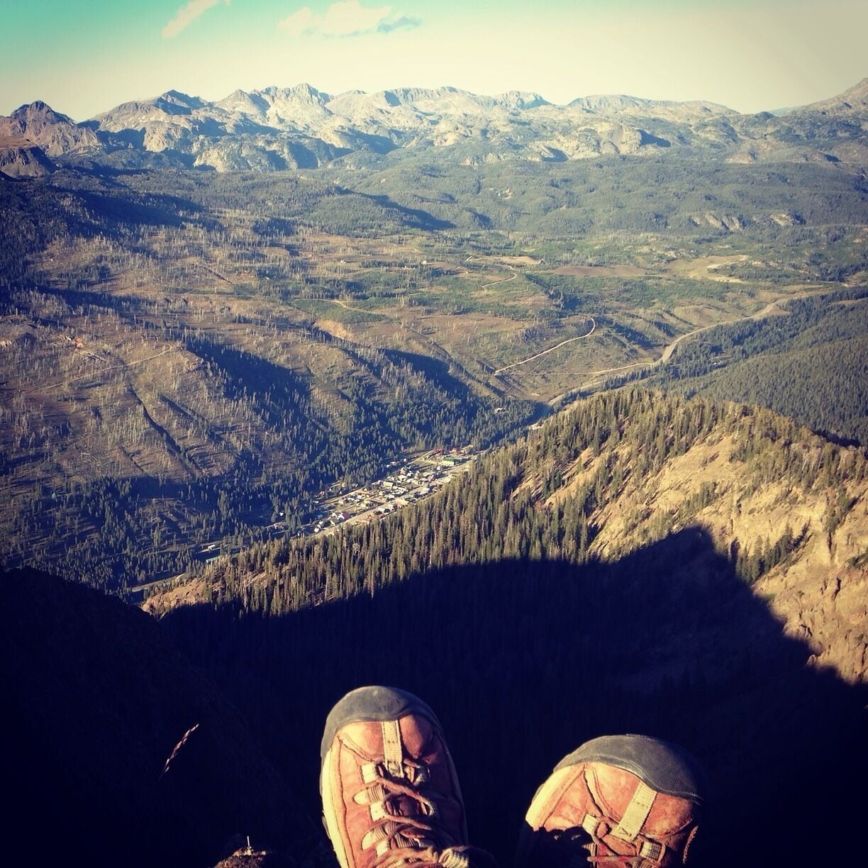 Cooke City, MT (my home) from a nearby mountain. #montana #hiking #mountains