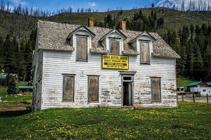 This is at the Northeast entrance into Yellowstone National Park.  I don't think this must be used anymore but they don't want you to park there.