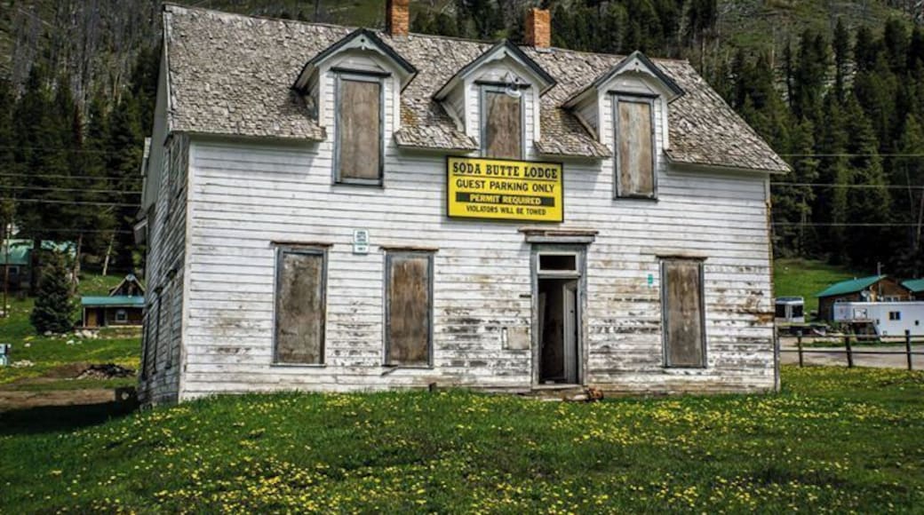 This is at the Northeast entrance into Yellowstone National Park. I don't think this must be used anymore but they don't want you to park there.