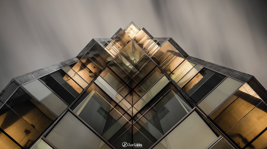 #architecture #Barcelona #Spain This building is in the new growing area in Barcelona called "Plaza
europa", its architecture has always fascinated me and i capture it in a long exposure photo at night trying to create a symmetrical image.