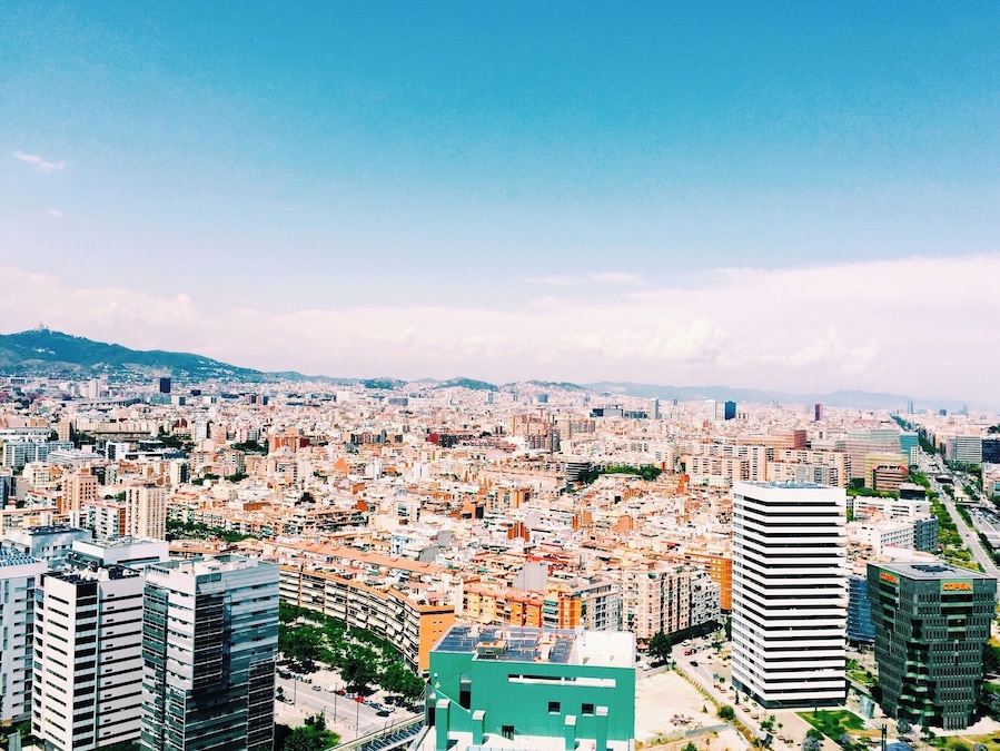 One of my best memories from our last day in Barcelona was swimming on the rooftop with this amazing view.