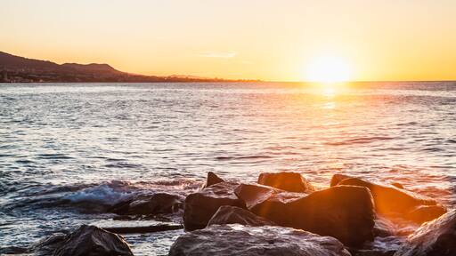Sunrise in Badalona, Barcelona, Spain; Shutterstock ID 659233024; Purchase Order: -
