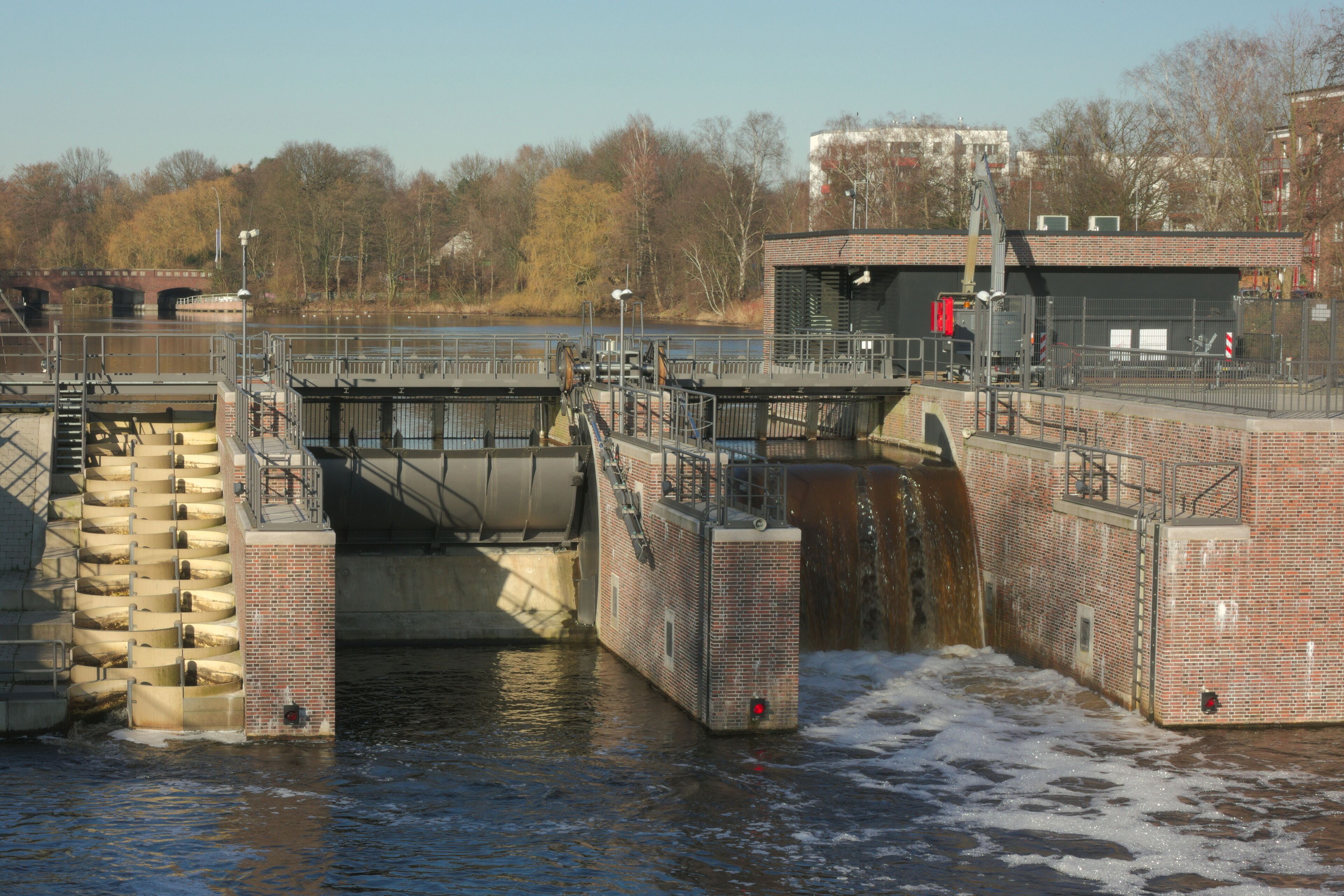 Germany, Hamburg, weir named Fuhlsbüttler Schleuse.