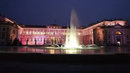 The amazing Royal Villa of Monza by night