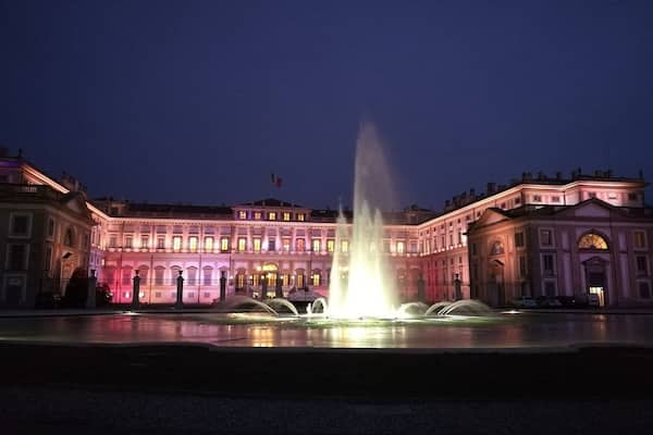 The amazing Royal Villa of Monza by night