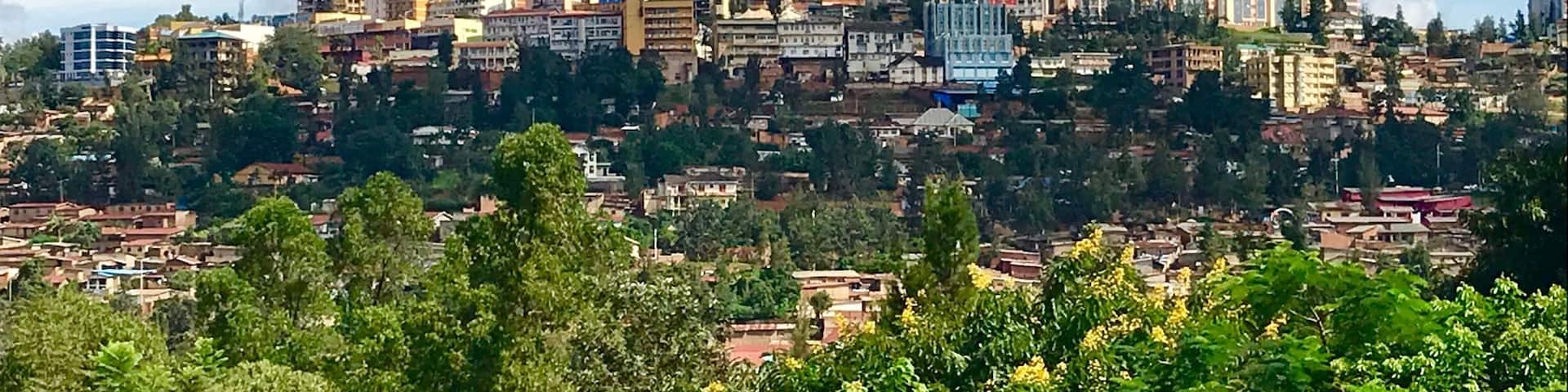 View of Kigali CBD. Being in CBD most of the time you never see this perspective of the city until you are at the Genocide Memorial