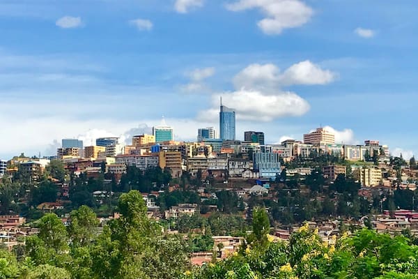 View of Kigali CBD. Being in CBD most of the time you never see this perspective of the city until you are at the Genocide Memorial