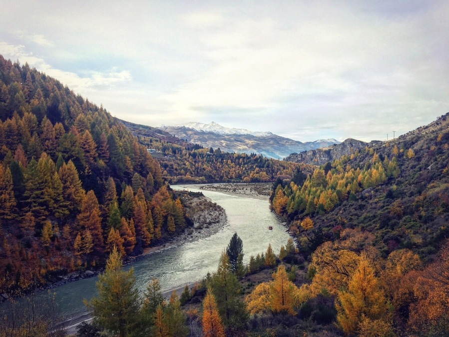 This is the time of the season when Queenstown, New Zealand is the most colourful. The best way to enjoy the changing colours of the leaves is by driving through the picturesque landscape or by boat down the Shotover River.
Queenstown truly belongs to the most beautiful places in New Zealand!
#autumncolours #LifeatExpedia #loveNZ