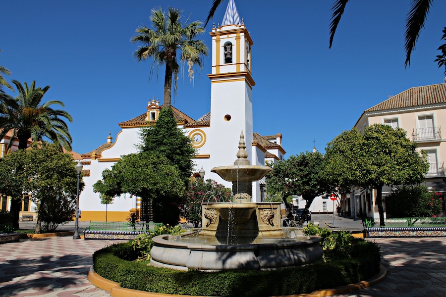 Plaza de Los Jardines en Dos Hermanas, Sevilla. España