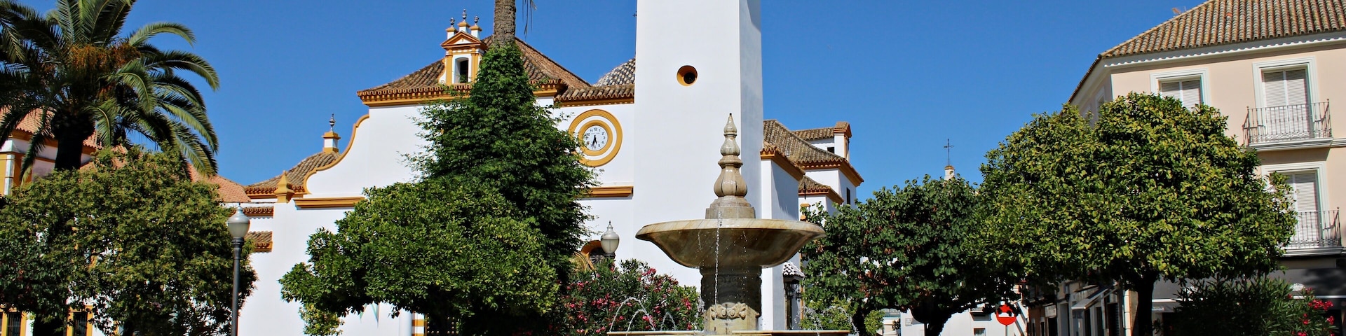 Plaza de Los Jardines en Dos Hermanas, Sevilla. España