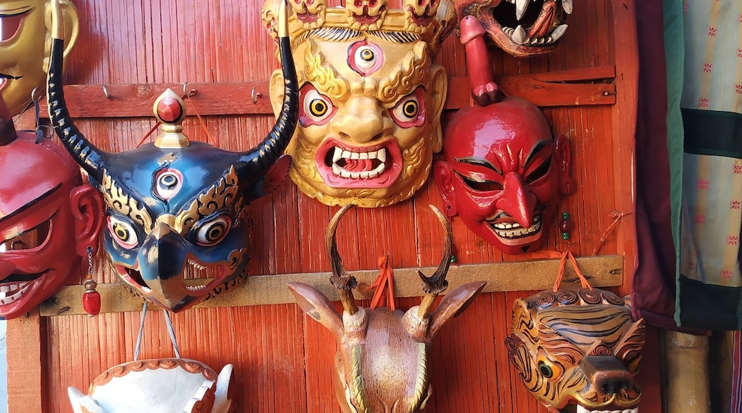 Different #mask at display at Thimpu Handicrafts. The small mountain kingdom of #Bhutan is known for its larger than life mask dances which are an integral part of the country's remarkable #cultural and religious #traditions. People believe that by watching these dances they can purify their souls and bring themselves good luck.