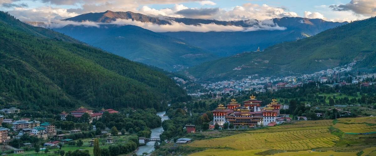 The view of Thimphu capital in Bhutan.
#BVSBlue