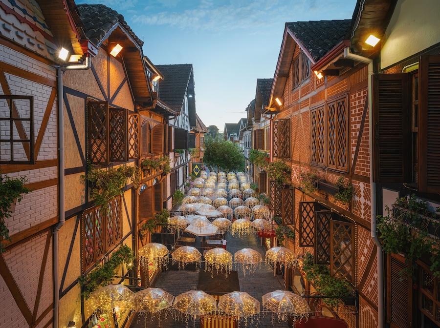 Capivari traditional buildings - Campos do Jordao, Sao Paulo, Brazil