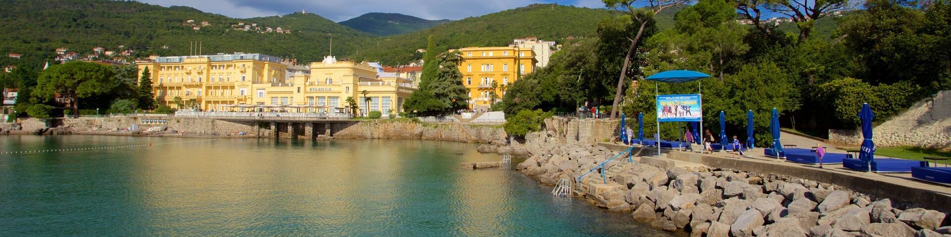 Opatija das einen allgemeine Küstenansicht