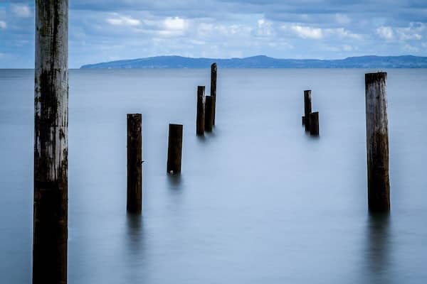 Jetty Posts approx 30 mins after high tide #bvs