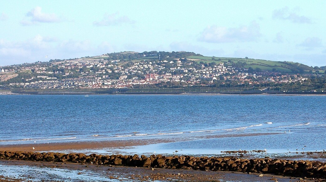 Old Colwyn in Colwyn Bay viewed from the Promenade in Rhos On Sea is part of Conwy County Bourough in northern Wales