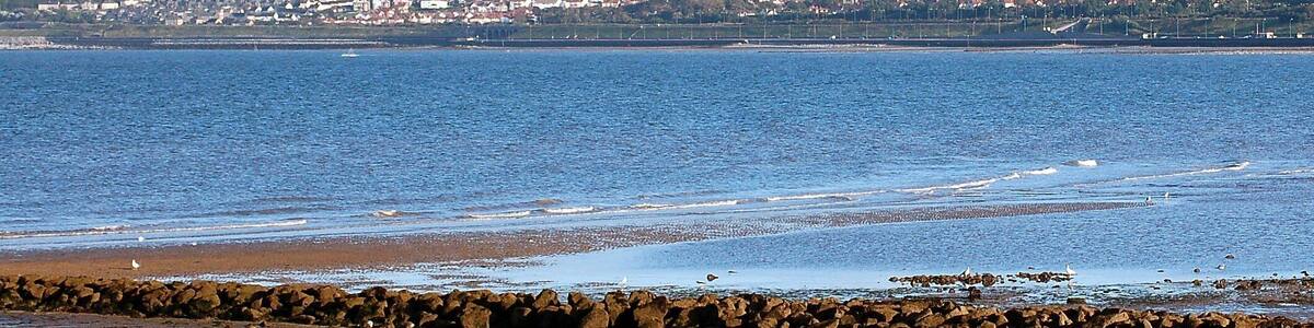 Old Colwyn in Colwyn Bay viewed from the Promenade in Rhos On Sea is part of Conwy County Bourough in northern Wales