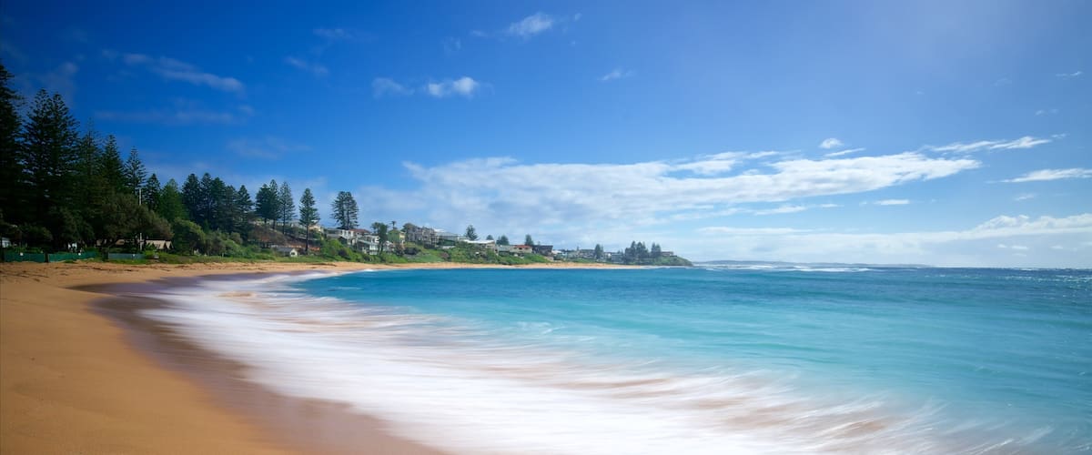 The Entrance which includes a beach and a bay or harbour
