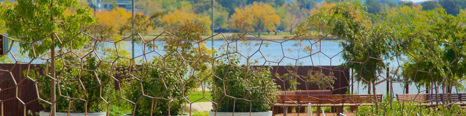 Kingston que incluye jardín y un lago o espejo de agua