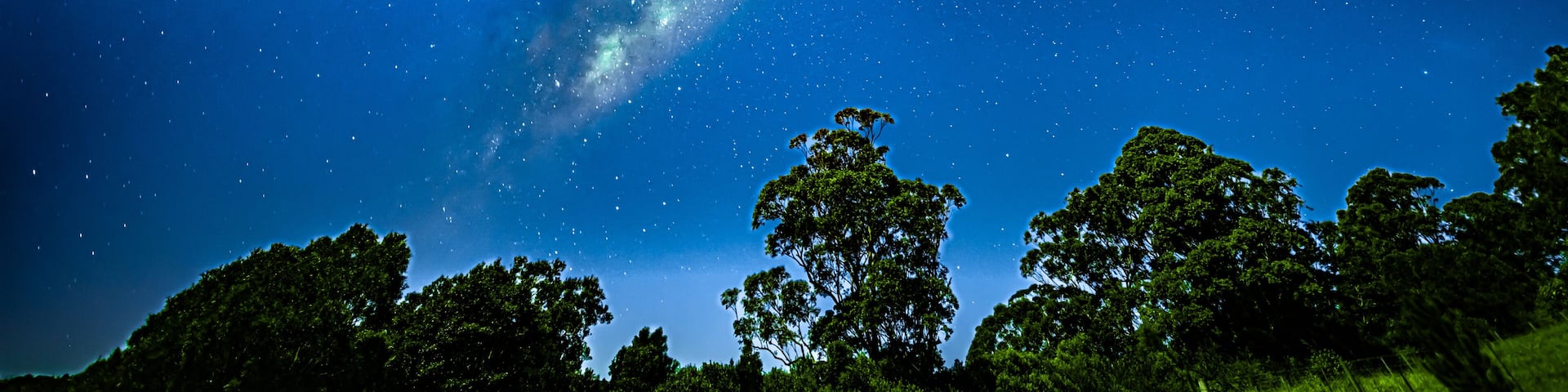Milky Way and bright stars in the skies above Bowral in Southern Highlands NSW Australia magnificent colours of the Milky Way