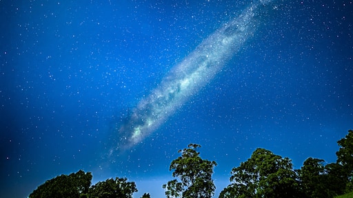 Milky Way and bright stars in the skies above Bowral in Southern Highlands NSW Australia magnificent colours of the Milky Way