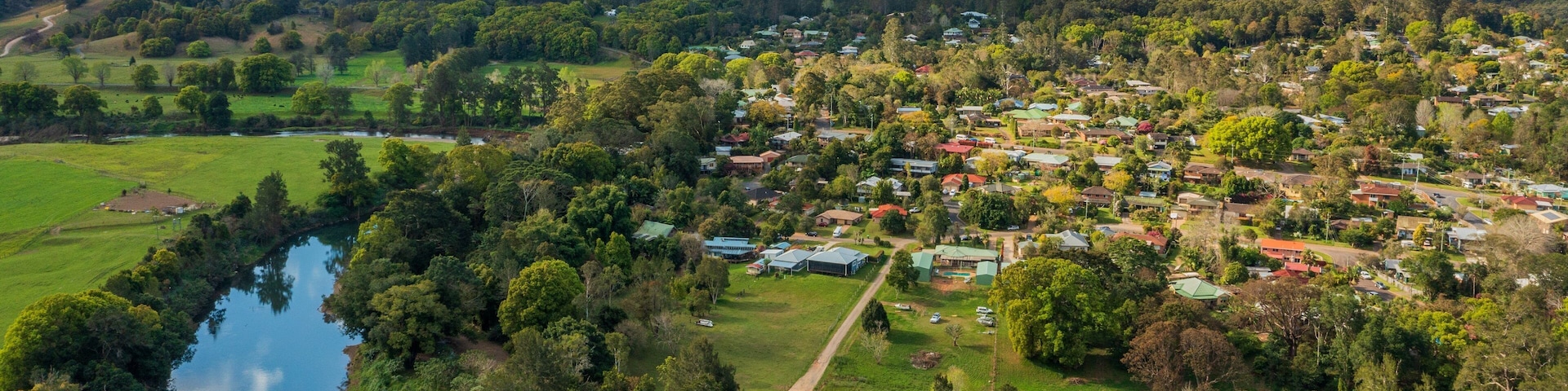 Bellingen which includes landscape views, a small town or village and a river or creek
