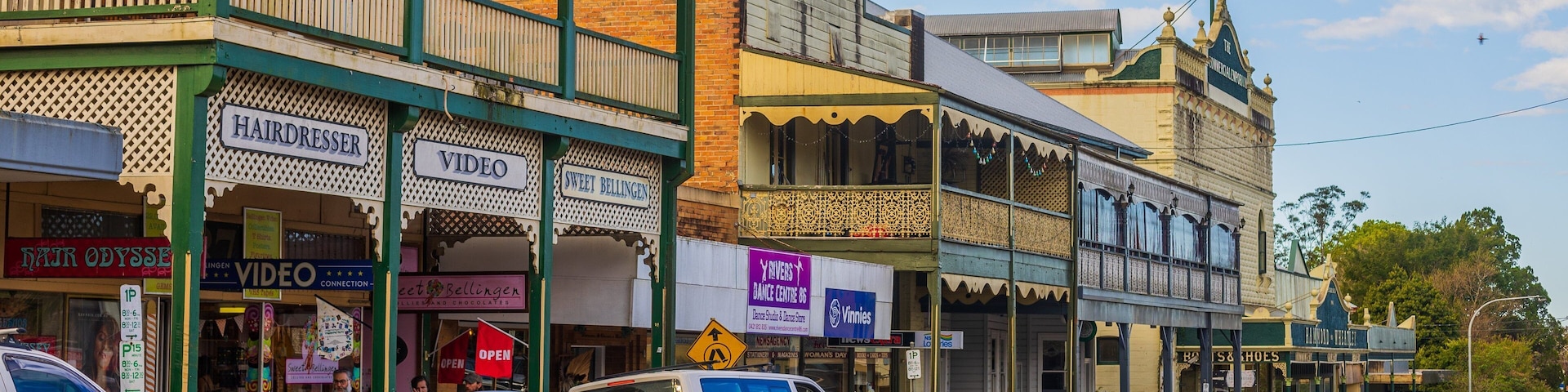Bellingen which includes a small town or village