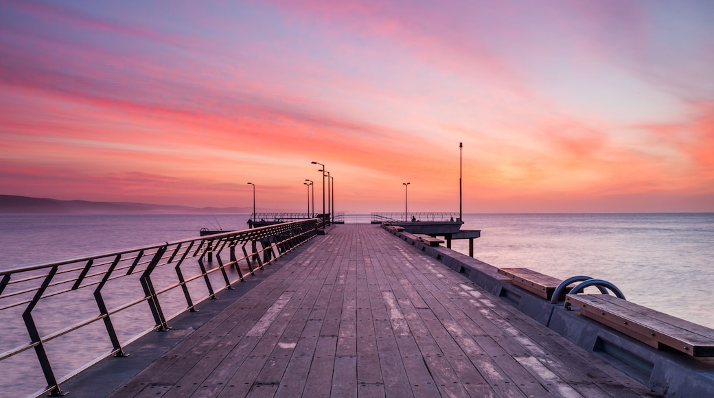 Sunrise over the Lorne Jetty on the Great Ocean Road in Victoria Australia on 22nd June 2010