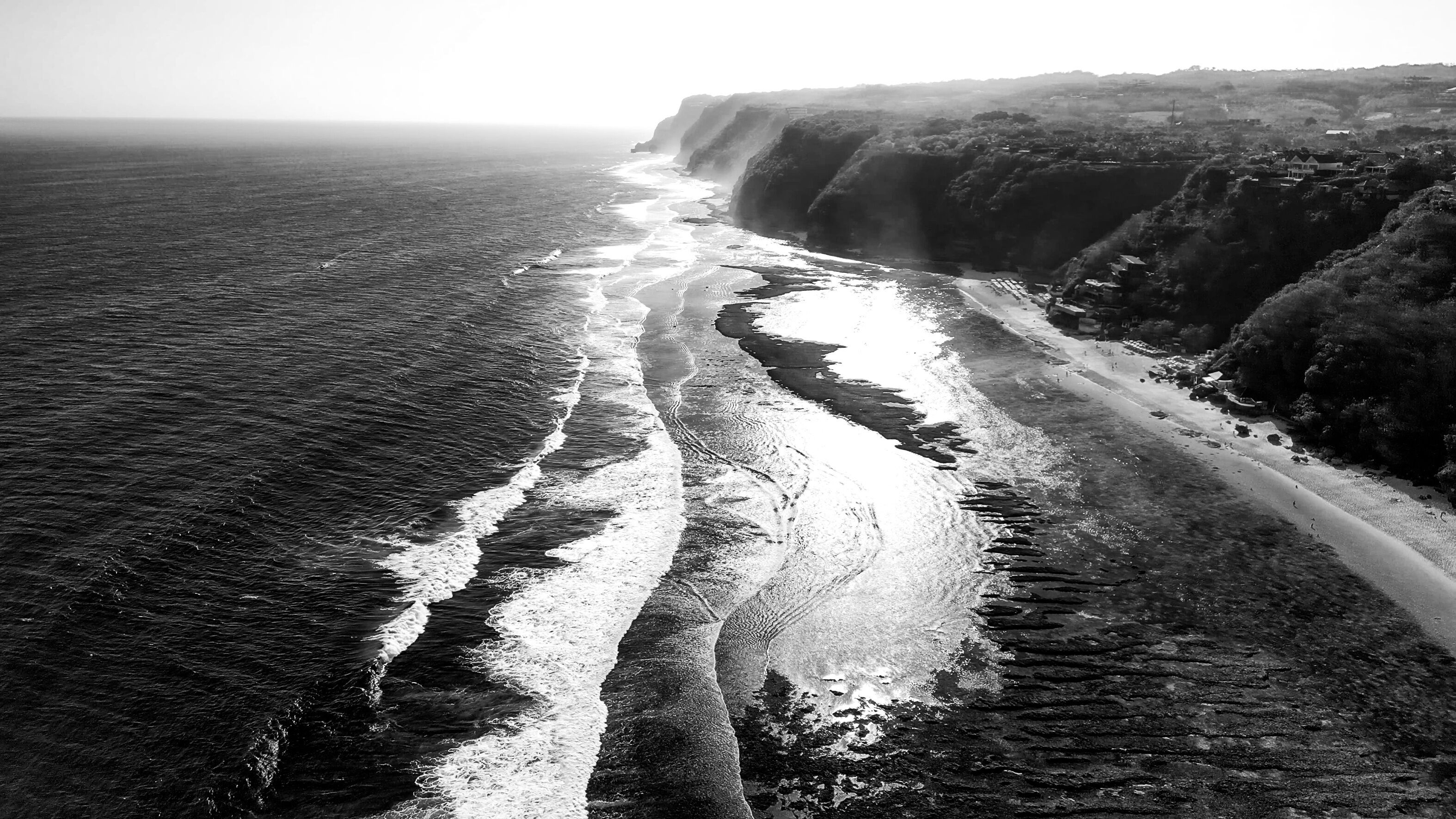 Aerial view of Melasti Ungasan Beach in Bali
