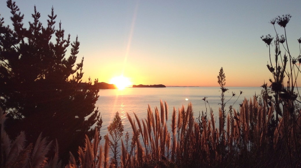 Sunset along Colville Road driving north of Coromandel Town.