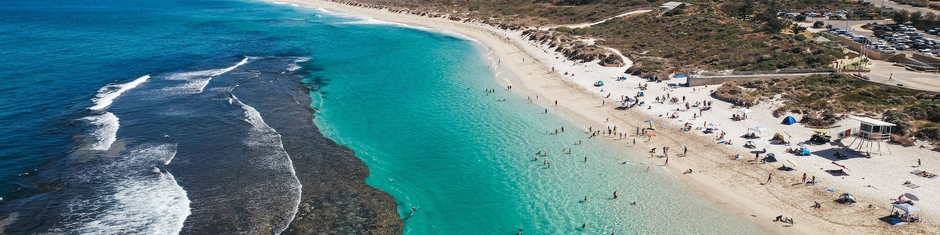 Aerial view of Yanchep Lagoon just north of Perth, Western Australia